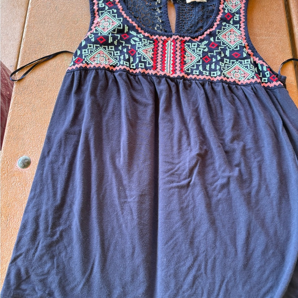 Skies Are Blue Embellished Sleeveless Tank Top